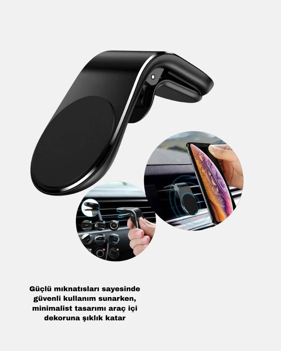 Araç İçi Telefon Tutucu + Quick Charge 3. 0 Araç Şarj Cihazı Seti görsel 3