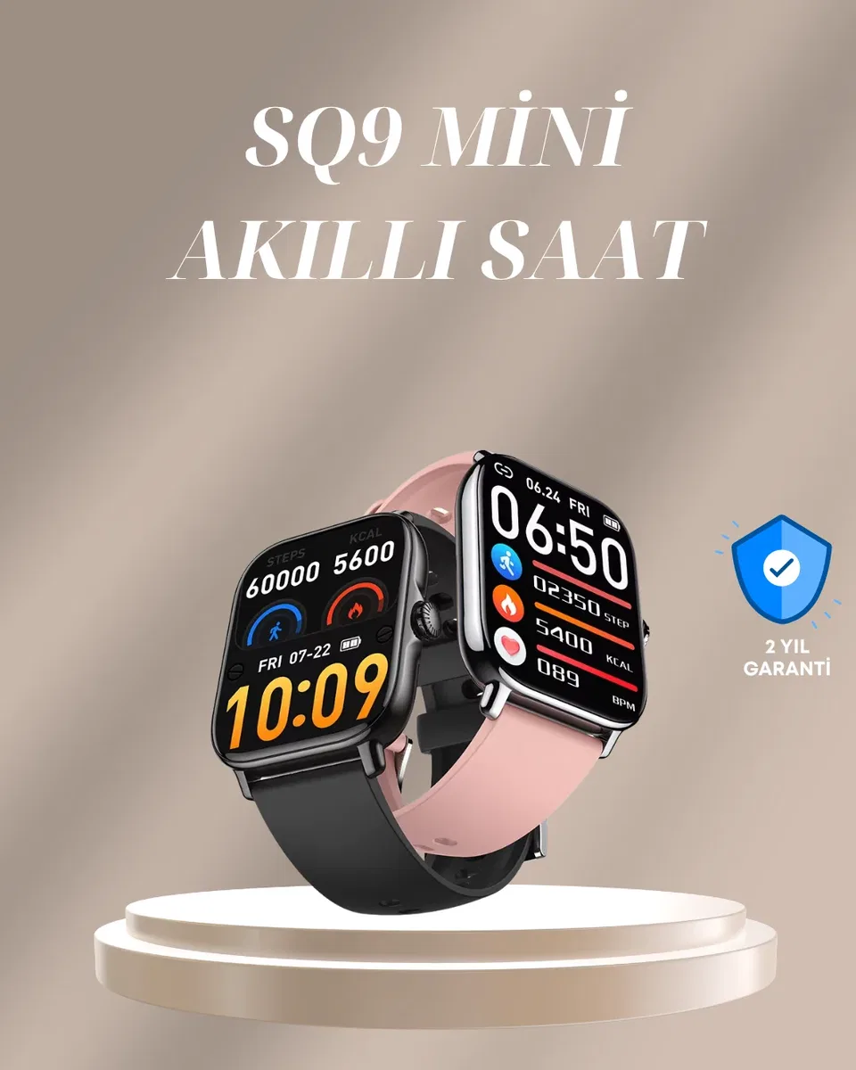 IP67 Suya Dayanıklı AMOLED Akıllı Saat Bildirim ve Sağlık Takip Özellikli