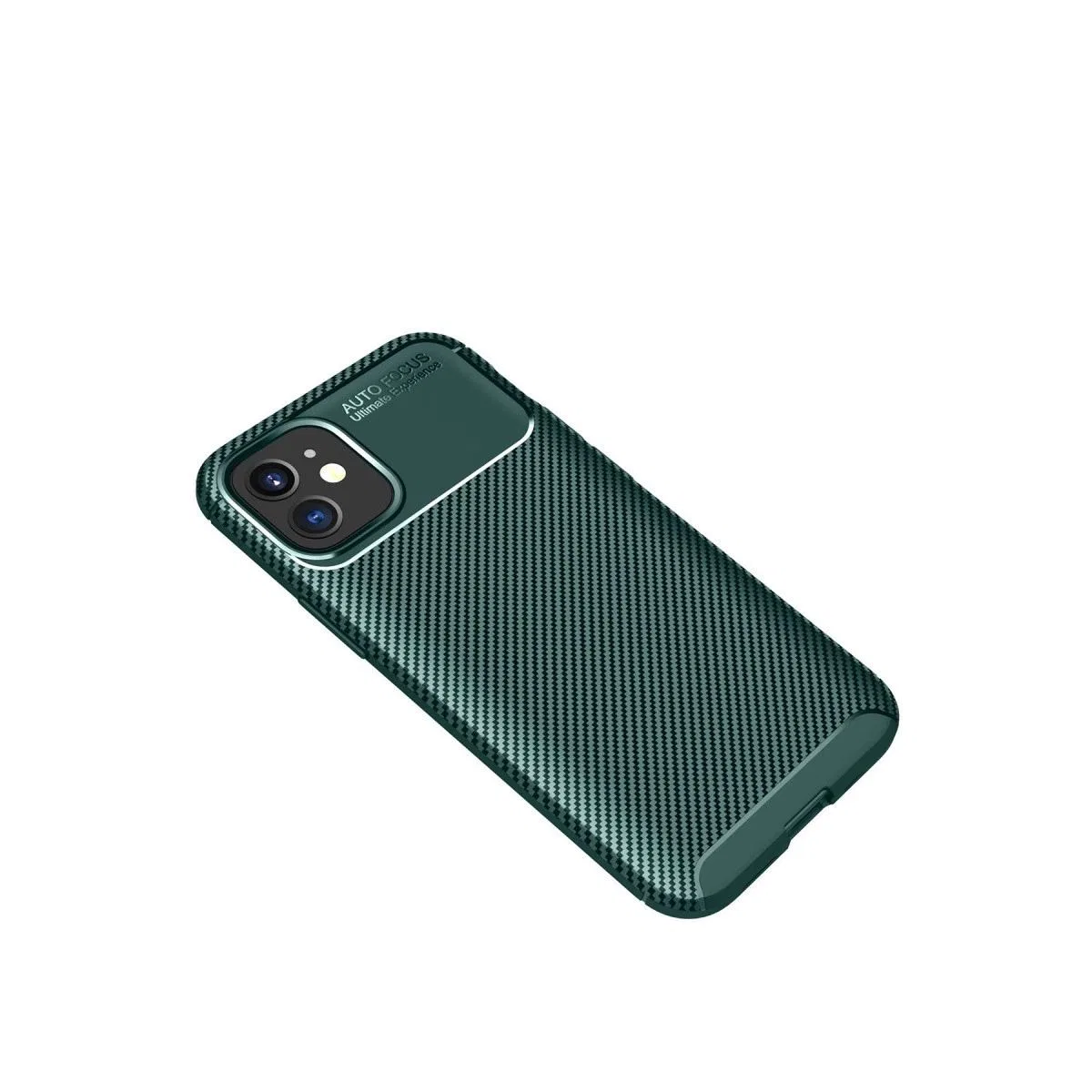Apple İphone 12 Mini Kılıf Auto Focus Karbon Kapak - Yeşil görsel 2
