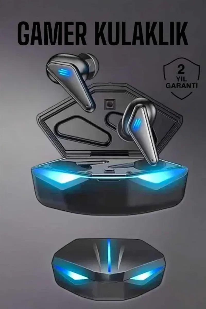 Bluetooth Oyuncu Kulaklığı Led Işıklı Kablosuz ANC Özelliği görsel 2