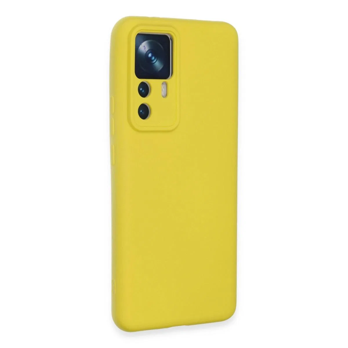 Xiaomi Mi 12t Pro Kılıf Nano İçi Kadife Silikon - Sarı görsel 2