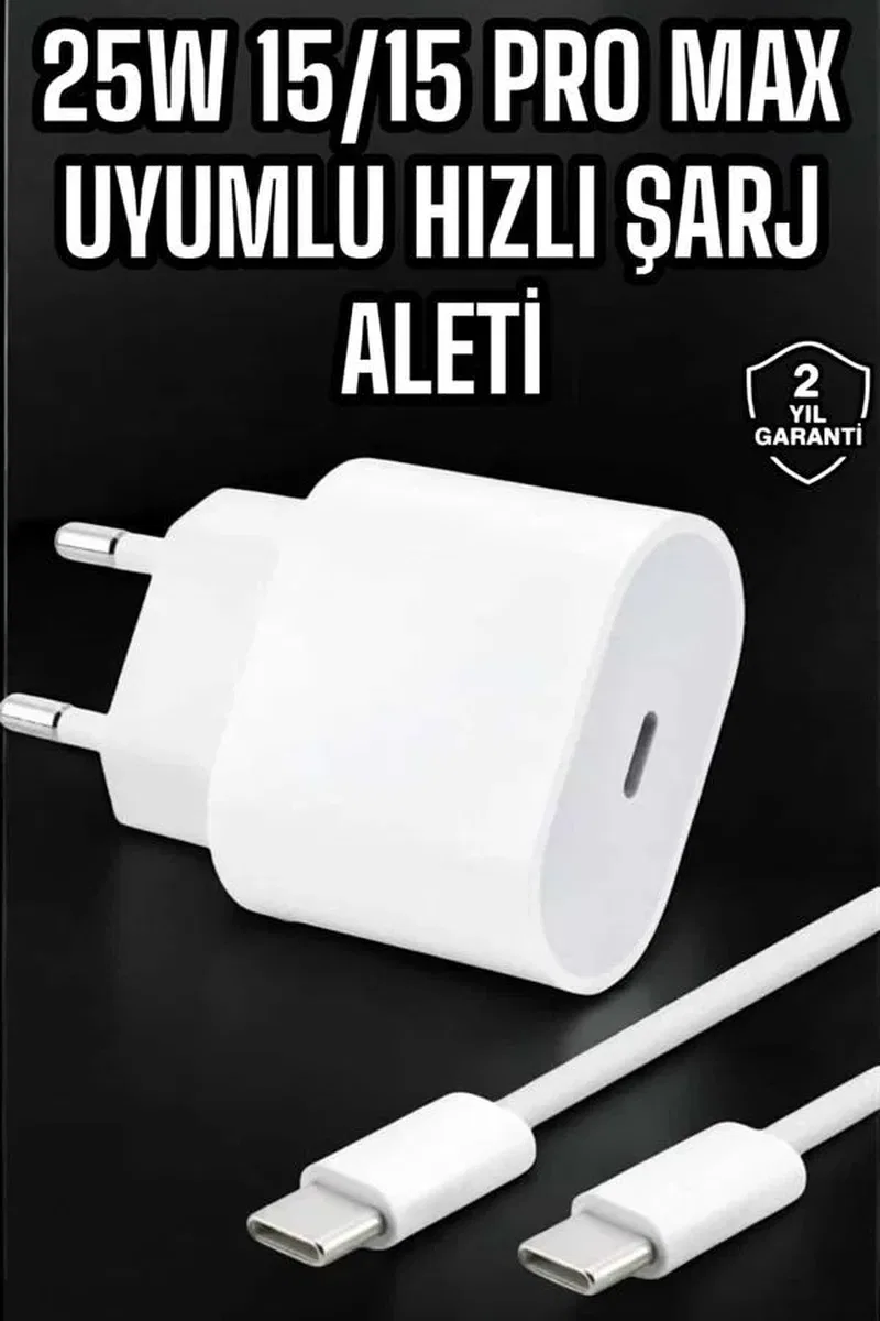 Güç Adaptörü ve Kablosu Şarj Aleti 15/15 Pro Max Uyumlu Hızlı Şarj görsel 2