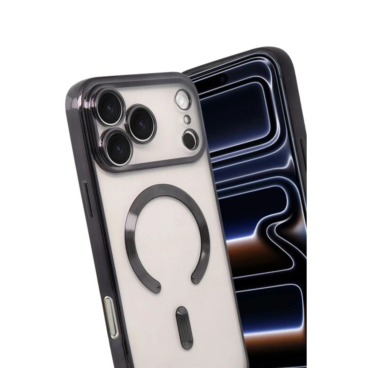 Apple İphone 17 Pro Max Kross Magneticsafe Kapak - Siyah görsel 3