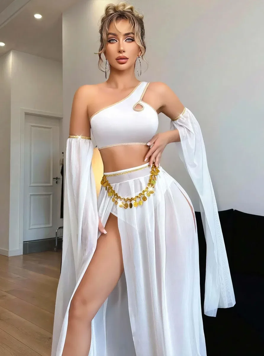 Kadın Beyaz Özel Tasarım Harem Kostüm 2274 görsel 3