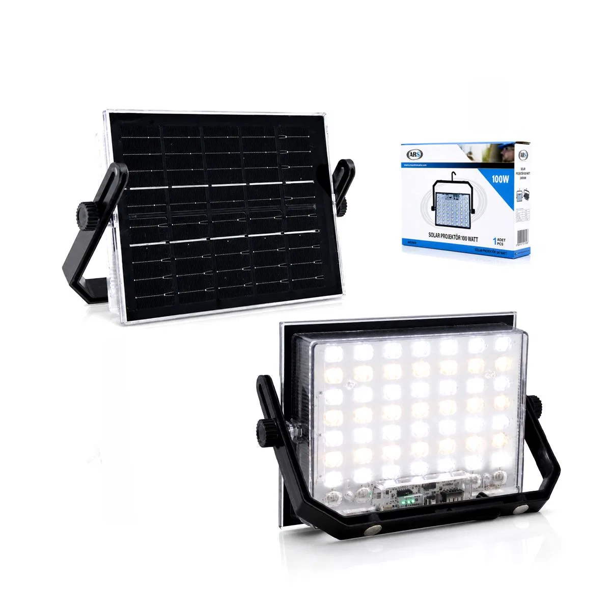 100W Güneş Enerjili LED Işık (Solar) - Dış Mekan & Kamp görsel 2