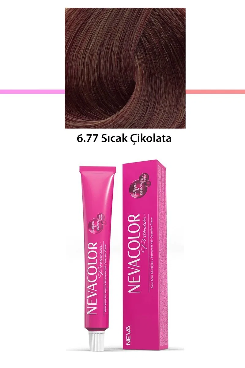 Premium 6. 77 Sıcak Çikolata - Kalıcı Krem Saç Boyası 50 g Tüp