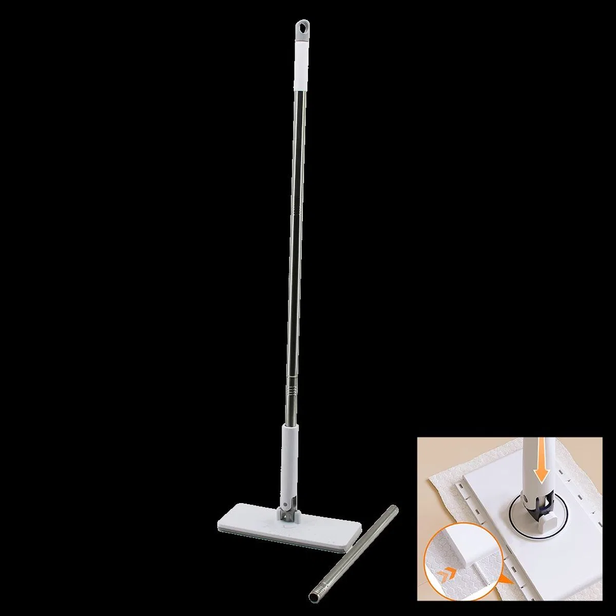 Otomatik Bez Değiştiren Mop 360° Döner Başlık 115 cm Sap görsel 2