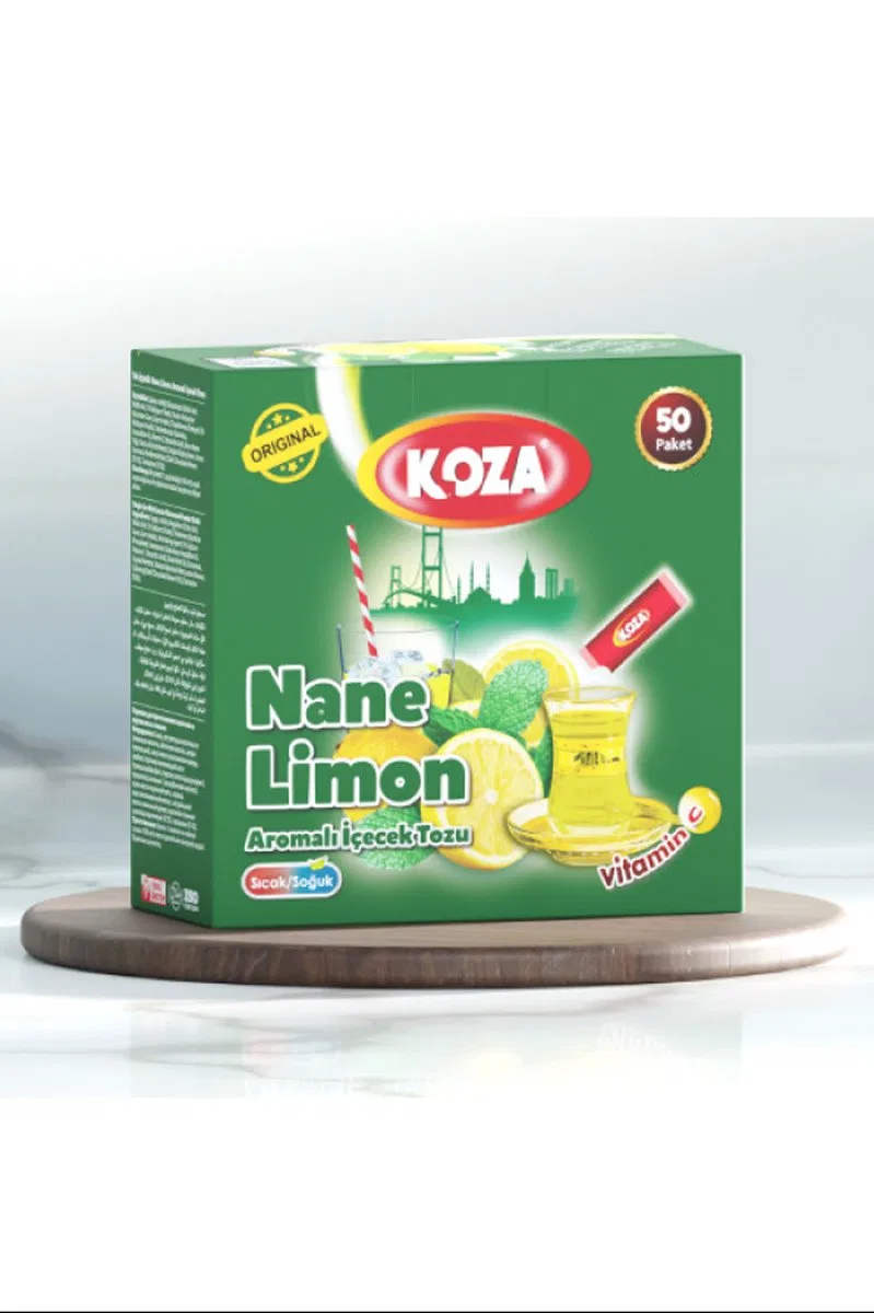 Koza Tek İçimlik Nane Limon Aromalı Toz İçecek 50'li mudanis
