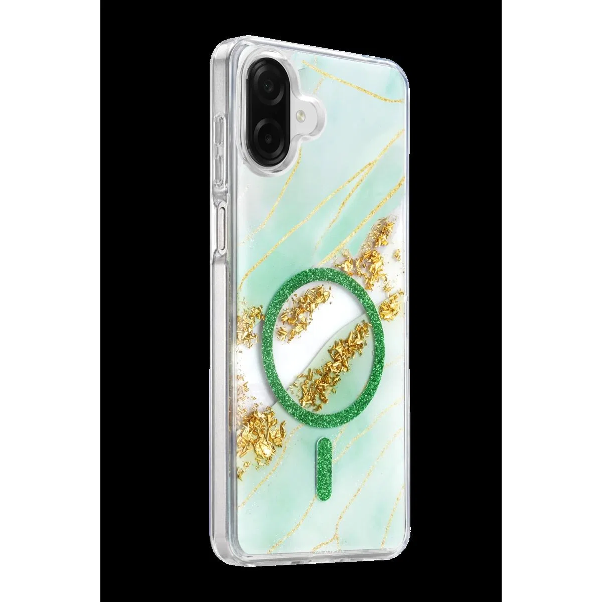 Onegif Samsung Galaxy A07 4g Lotus Simli Magsafe Kapak - Yeşil görsel 2