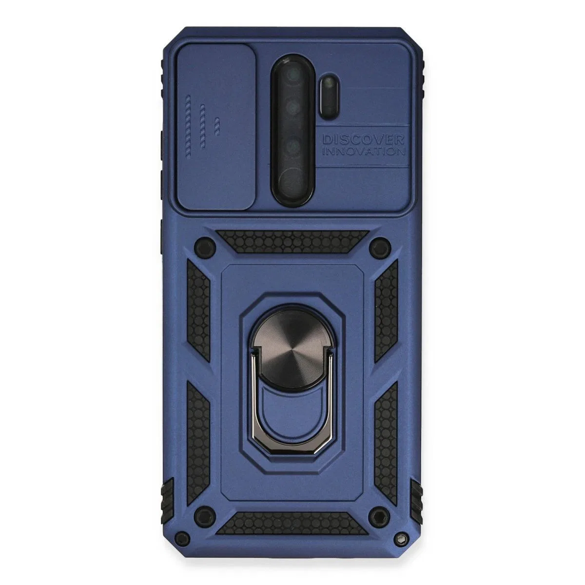 Xiaomi Redmi Note 8 Pro Kılıf Pars Lens Yüzüklü Silikon - Lacivert
