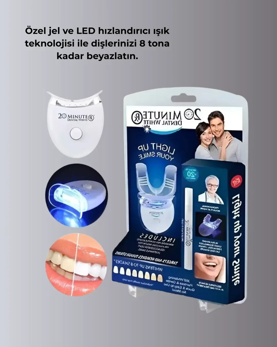 Beyazlatma Kalemli LED Diş Parlatma Seti görsel 4