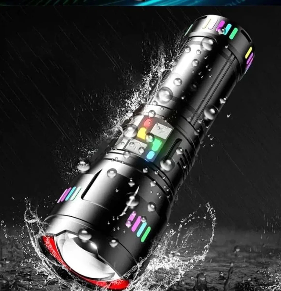 F. b. ı Pro F-3002 Alüminyum Tg Led Gece Şeritli Type-c Şarjlı El Feneri görsel 2