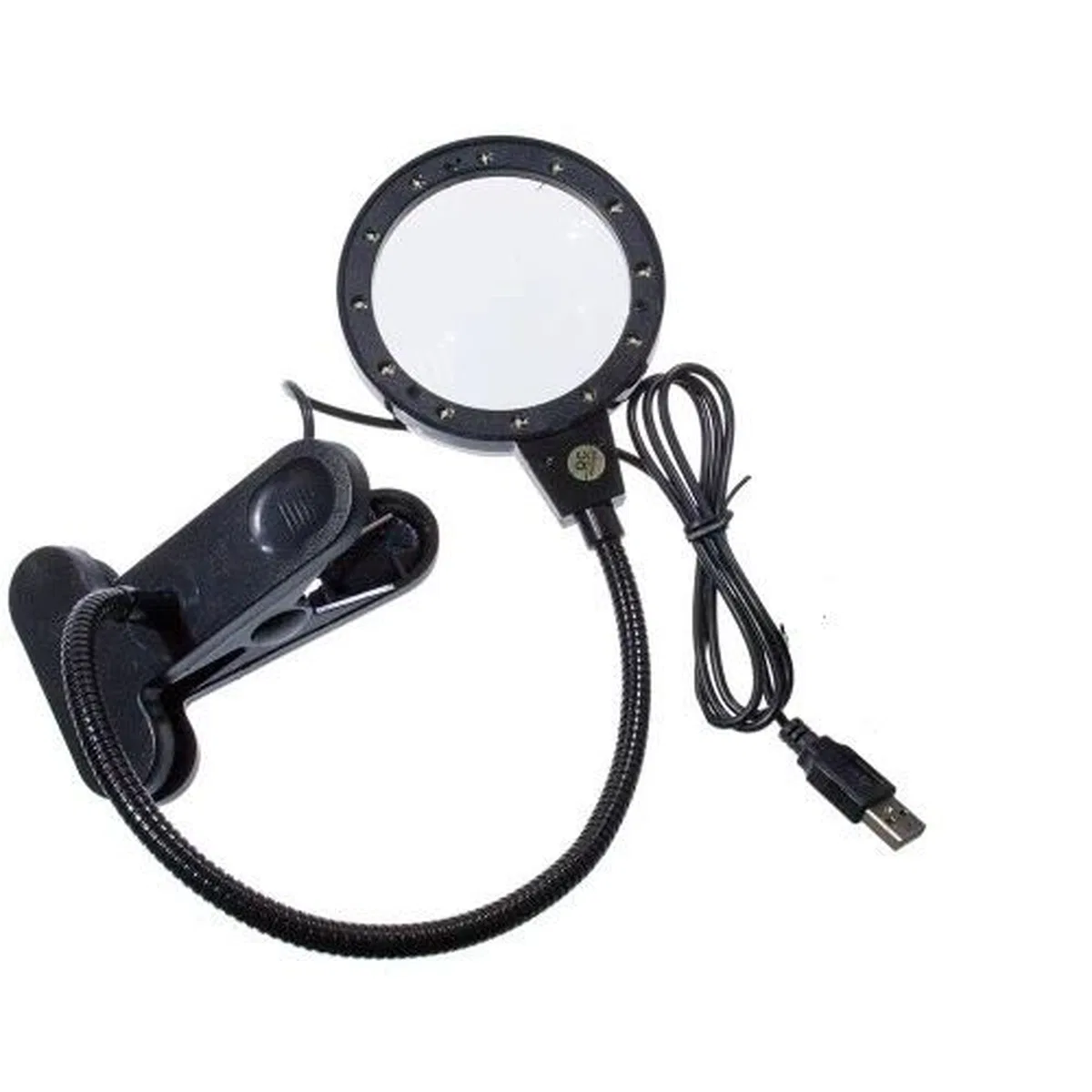 12 Led Clipslı Işıklı Büyüteç, işıklı Masa Lambası Çalışma Lambası görsel 5