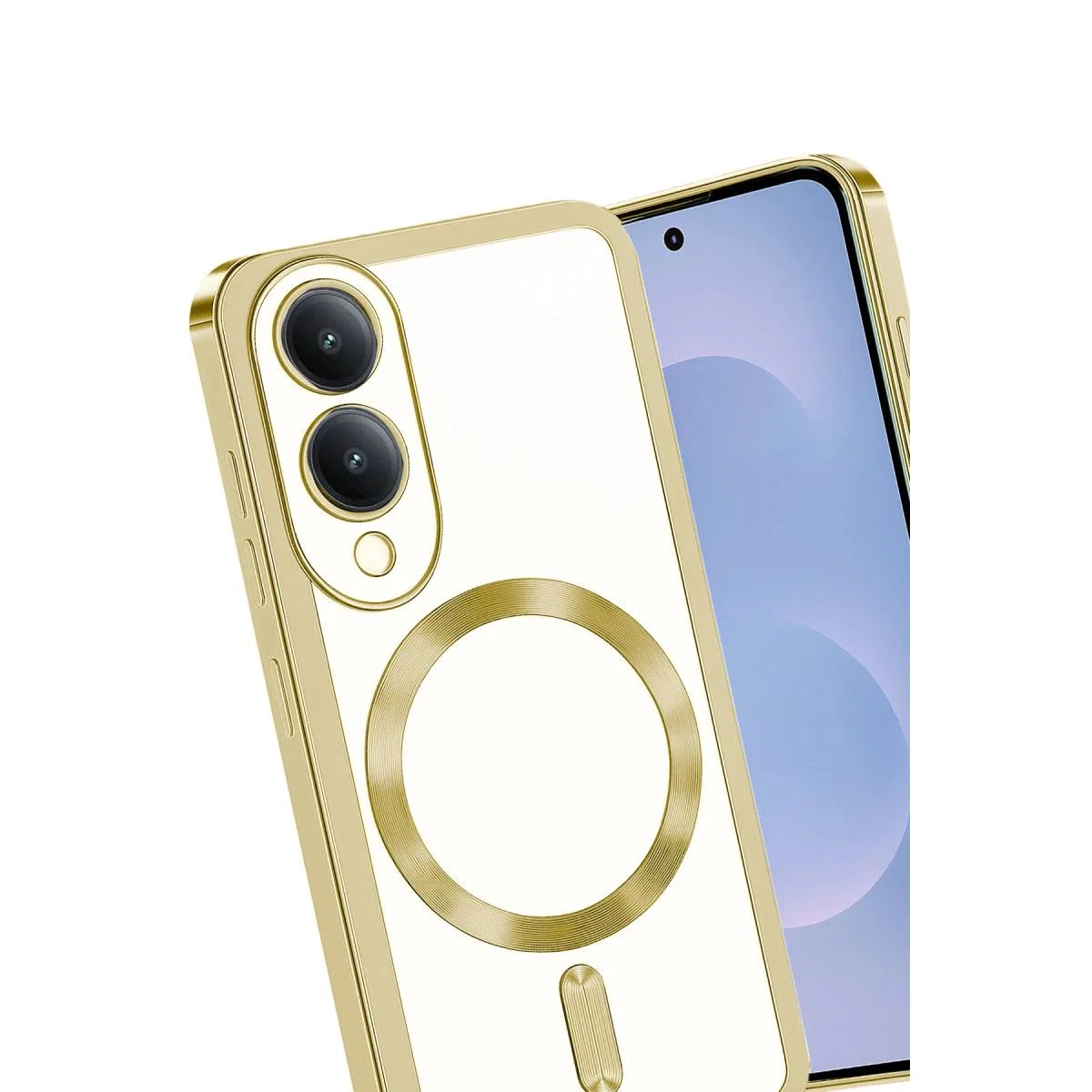 Samsung Galaxy S25 Edge Kross Magneticsafe Kapak - Gold görsel 3