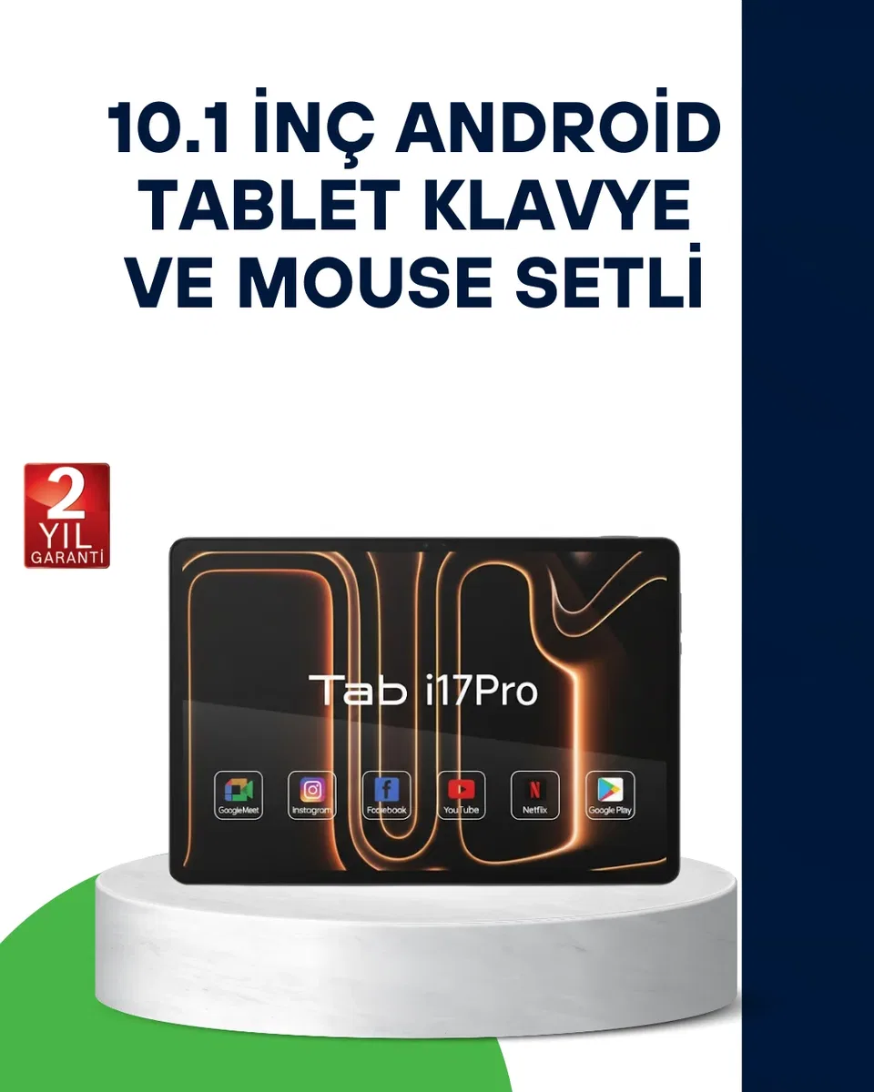 10. 1 İnç Android Tablet Klavye ve Mouse Setli 5G Destekli