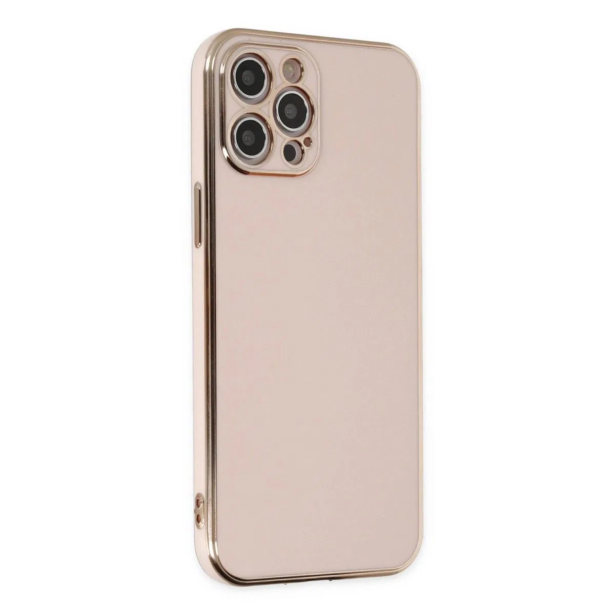 Apple İphone 12 Pro Max Kılıf Volet Silikon - Pembe