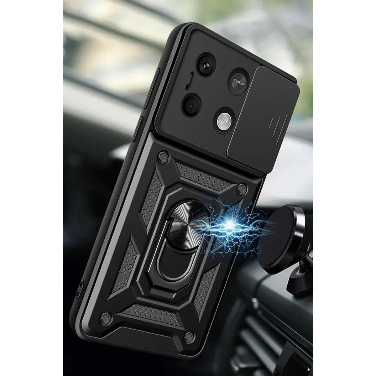 Xiaomi Redmi Note 13 4g Kılıf Pars Lens Yüzüklü Silikon - Yeşil görsel 4