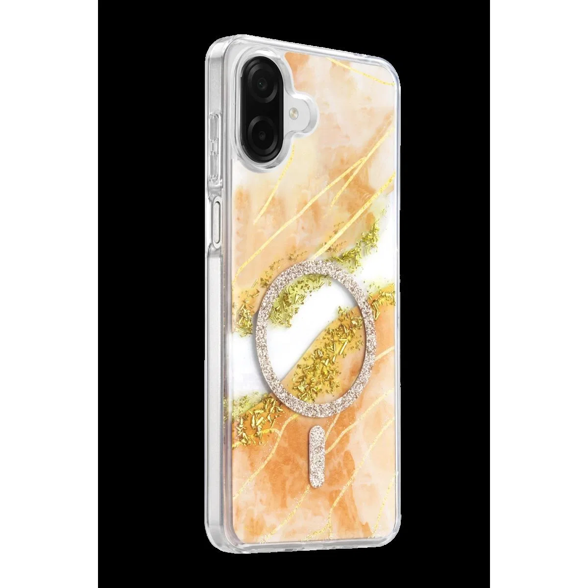 Onegif Samsung Galaxy A07 4g Lotus Simli Magsafe Kapak - Turuncu görsel 2