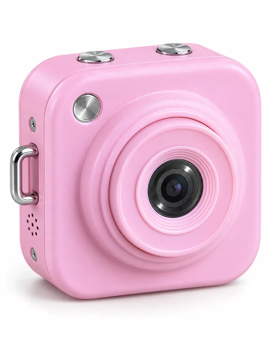 1. Cep Boy Pembe Dijital Fotoğraf Makinesi 2, 01 İnç Ekran ve Type C Şarj görsel 4