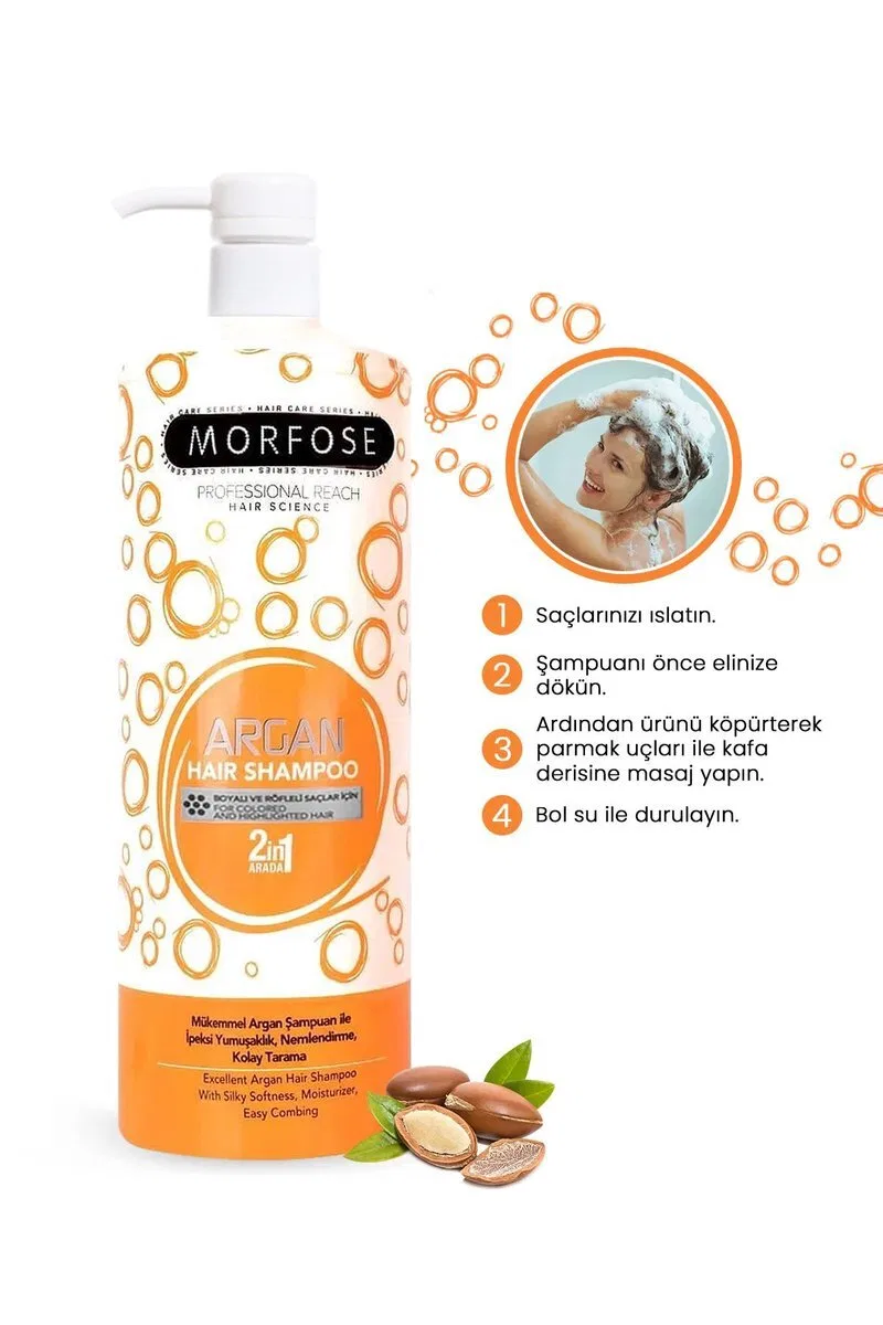 Argan Şampuan 1000 ML - Boyalı Saçlar İçin görsel 3