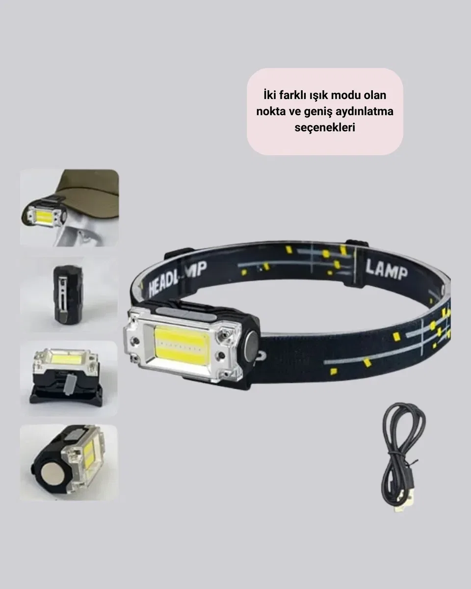 Şarj Edilebilir LED KAFA Feneri 215 Lümen XPE COB Güçlü Aydınlatma görsel 3