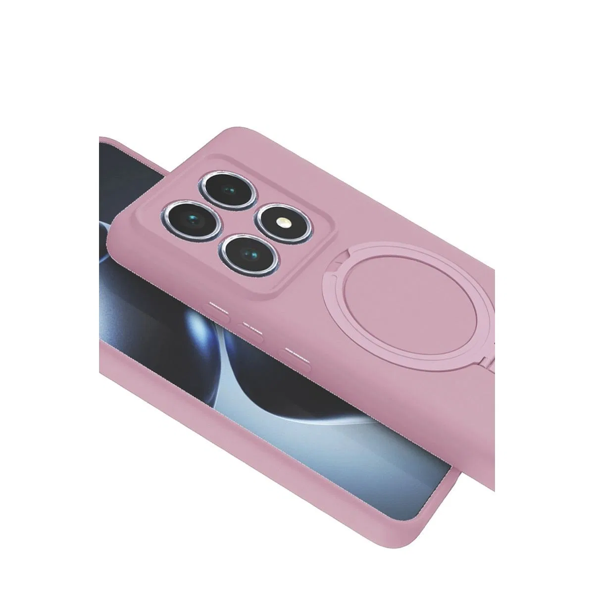 Xiaomi Mi 14t Pro Regal Magsafe Standlı Kapak - Açık Pembe görsel 4