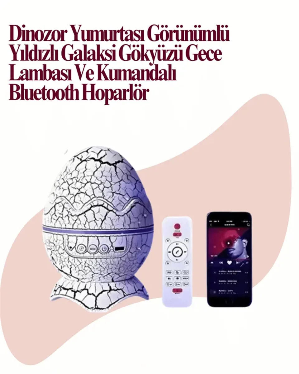 Uzaktan Kumandalı, USB Girişli, Döner Projektör Lamba görsel 2