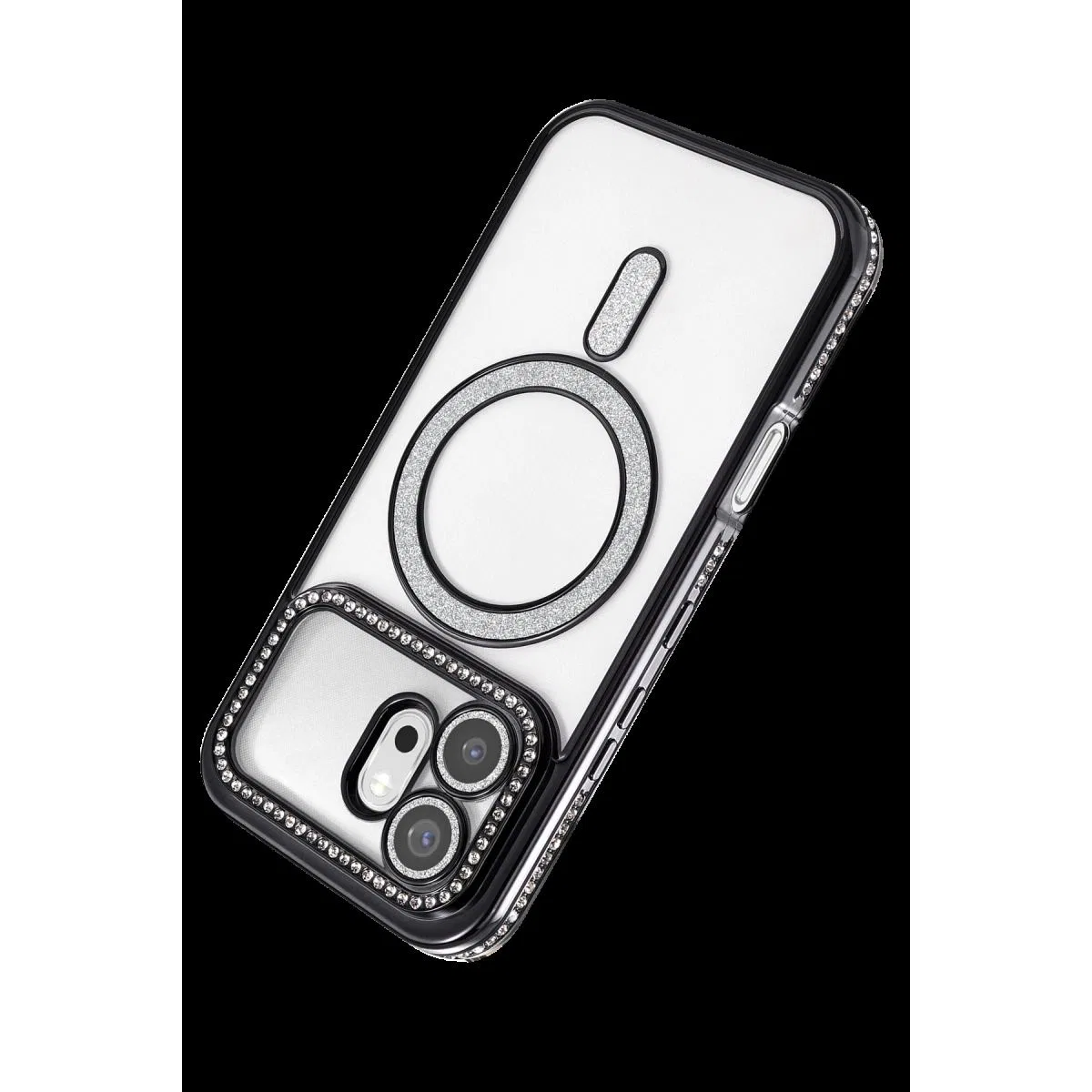 Huawei Honor 600 Joke Simli Magneticsafe Kılıf - Siyah görsel 3