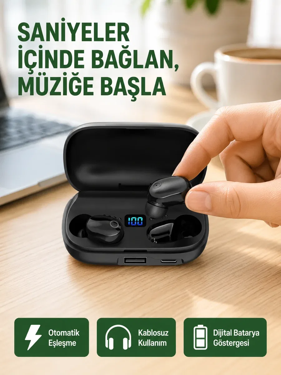 Yüksek Ses Kaliteli A10s TWS Bluetooth 5. 0 Kablosuz Kulaklık Yeni Nesil