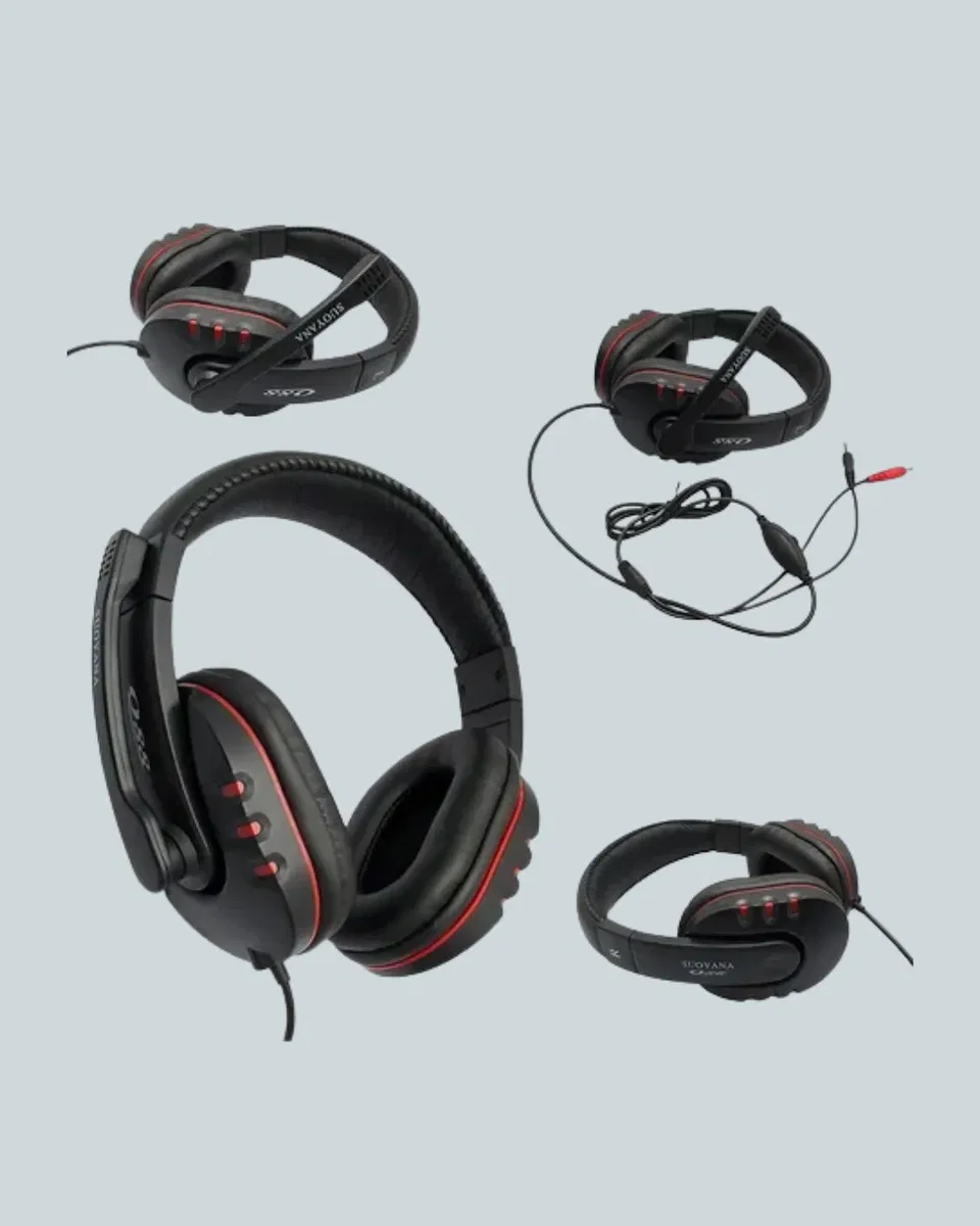 Kırmızı Gaming Headset Mikrofonlu Sağlam Kablolu Konforlu görsel 5