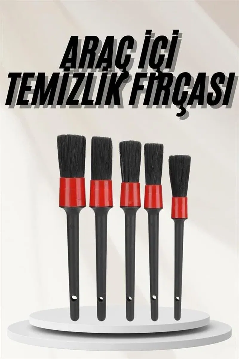 Araç İçi Led Aksesuar 5 Farklı Detaylı Araba Temizlik Fırçası Oto Temizleme Fırçası görsel 2