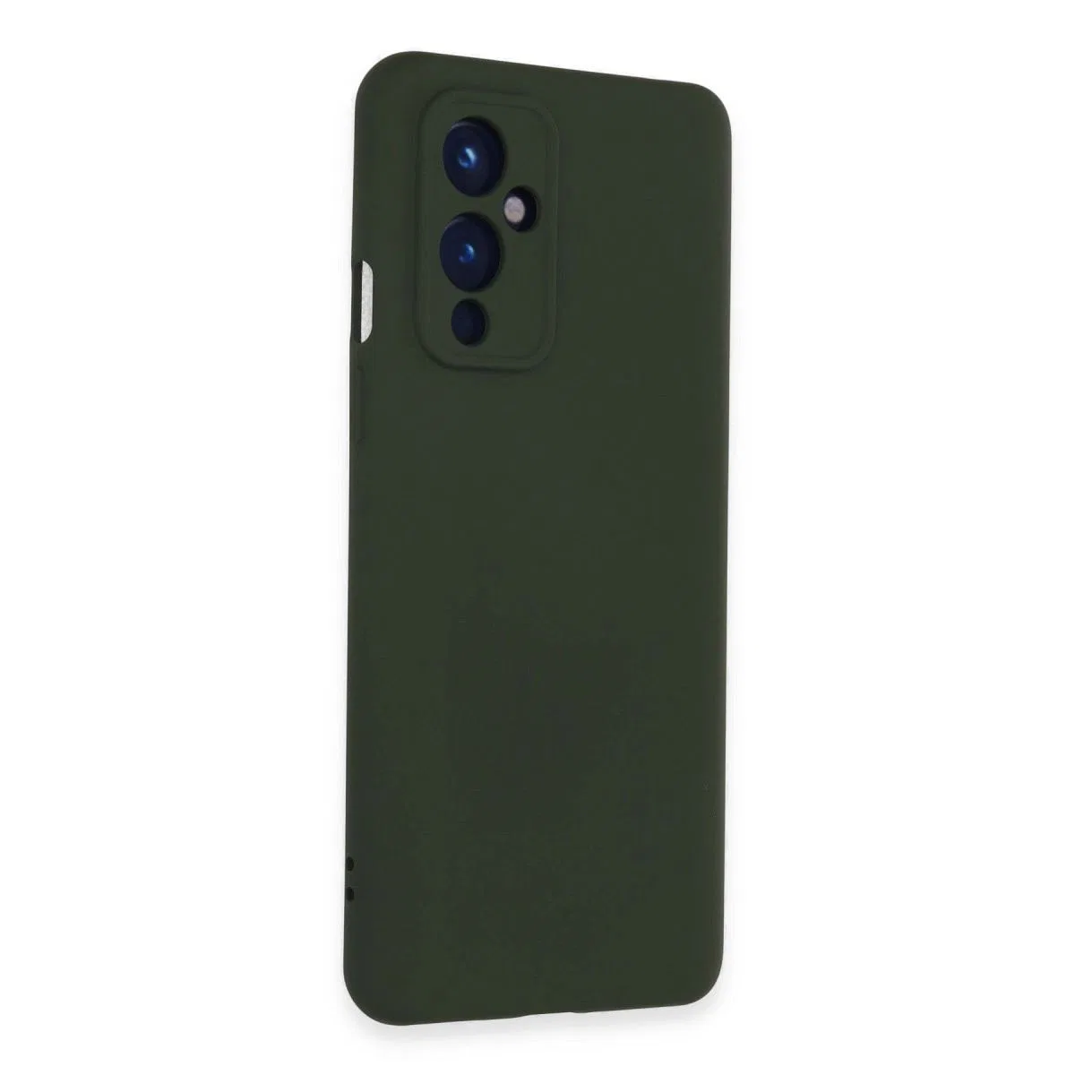 One Plus 9 Kılıf Nano İçi Kadife Silikon - Koyu Yeşil görsel 2