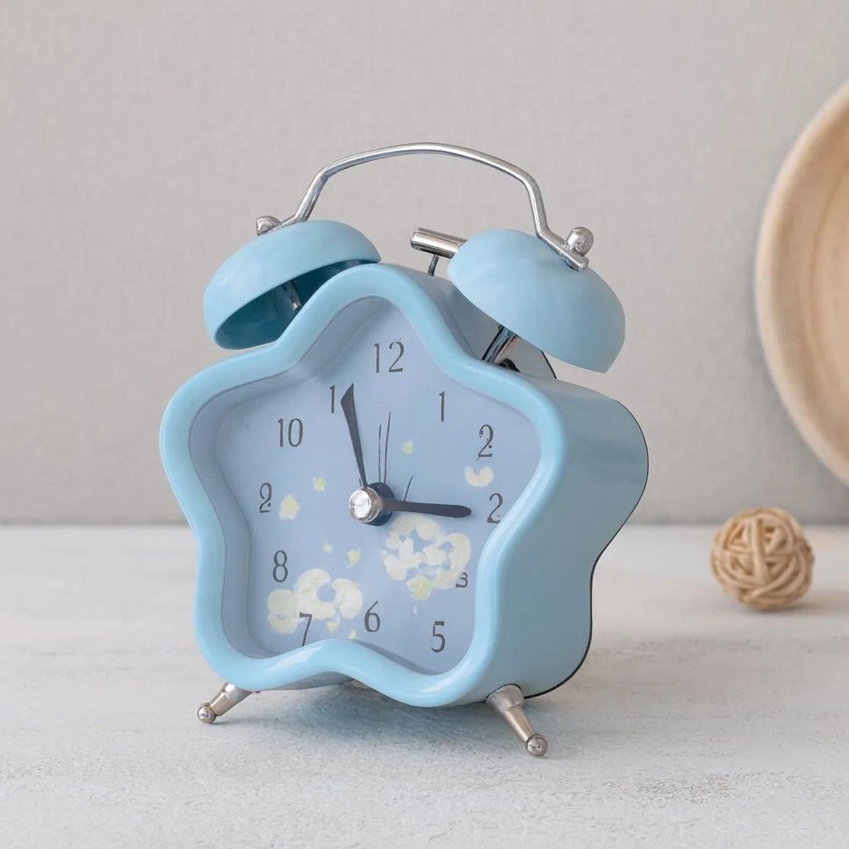 Çift Zilli Metal Masa Çalar Saat (8. 8 cm) - Pilli & Işıklı