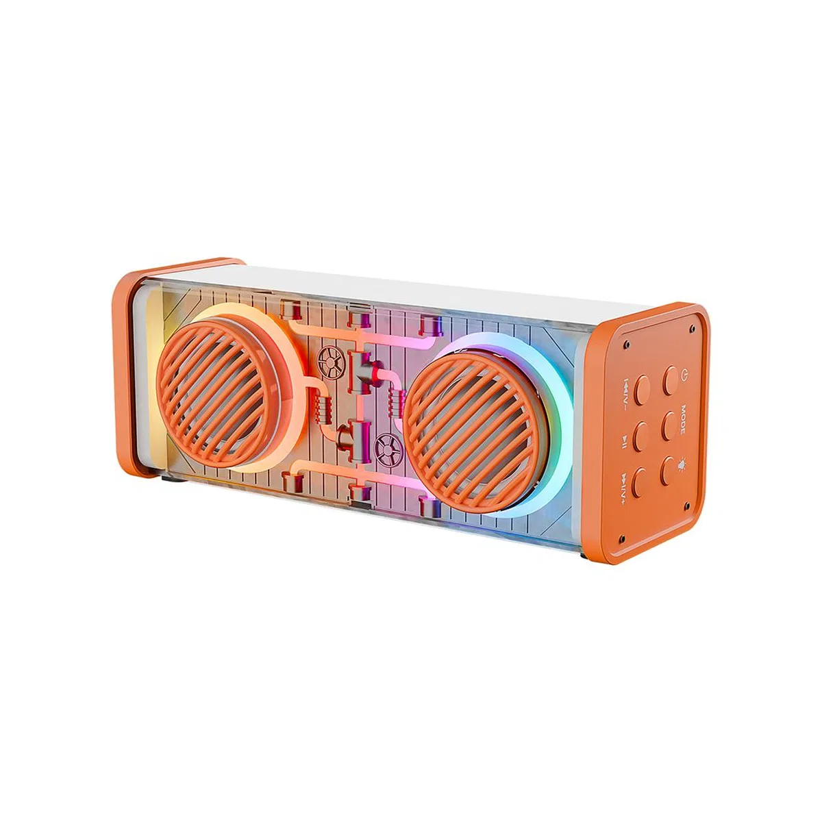 Kablosuz Taşınabilir Bluetooth Hoparlör - USB Şarjlı, Işıklı, 1200mAh görsel 2