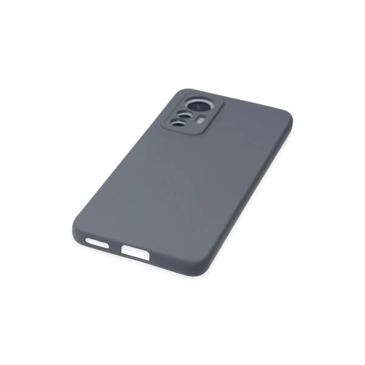 Xiaomi Mi 12 Lite Kılıf Nano İçi Kadife Silikon - Gri görsel 5