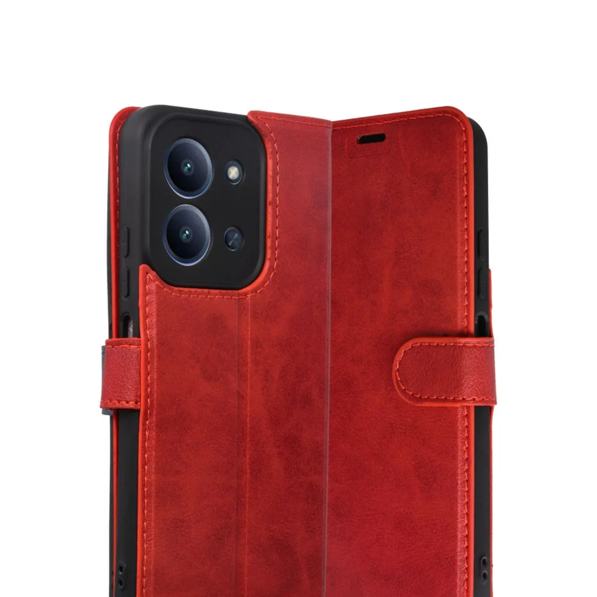 Xiaomi Redmi 15c 4g Trend S Plus Kapaklı Kılıf - Kırmızı görsel 2