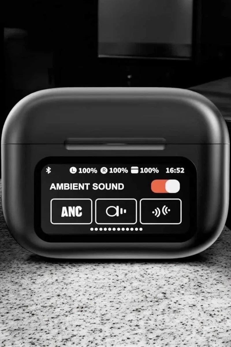 Bluetooth Kulaklık Kablosuz Ekranlı ANC/ENC Destekli Dokunmatik görsel 3