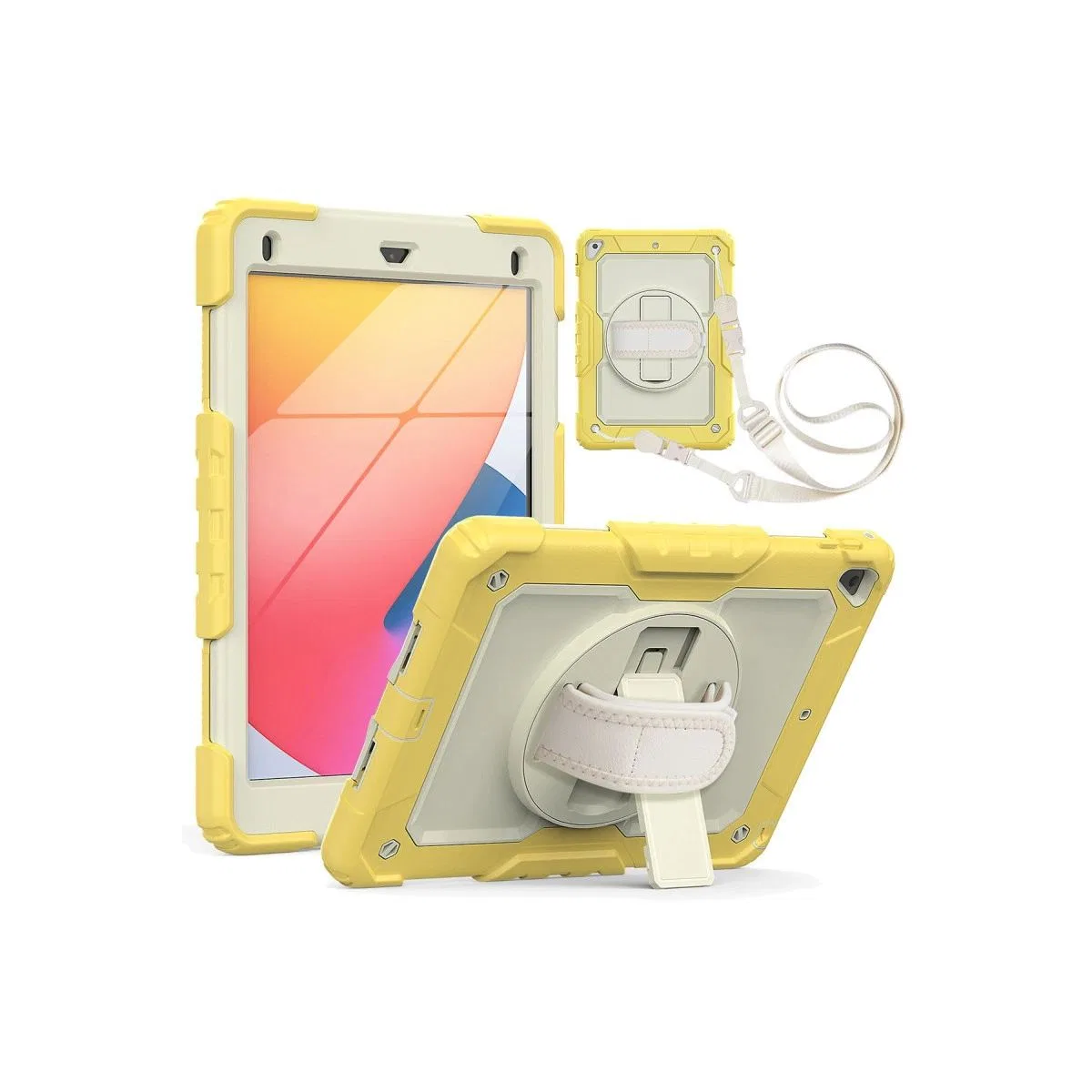 Apple İpad 5 Air 9. 7 Kılıf Strap New Tablet Kapak - Sarı