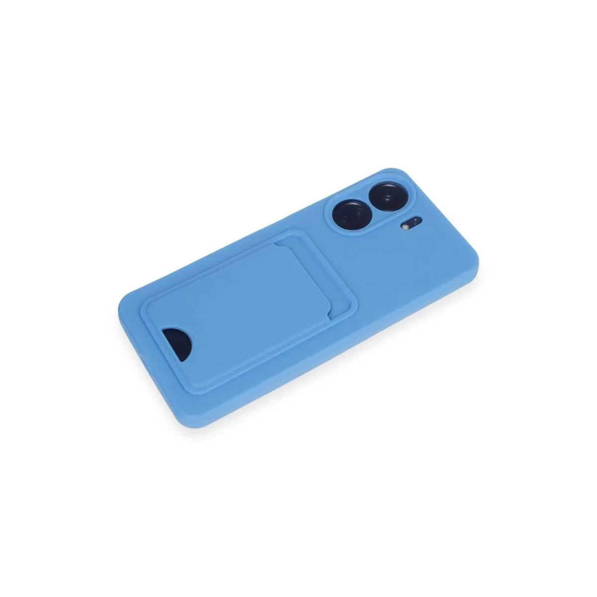 Xiaomi Redmi 13c Kılıf Kelvin Kartvizitli Silikon - Mavi görsel 4