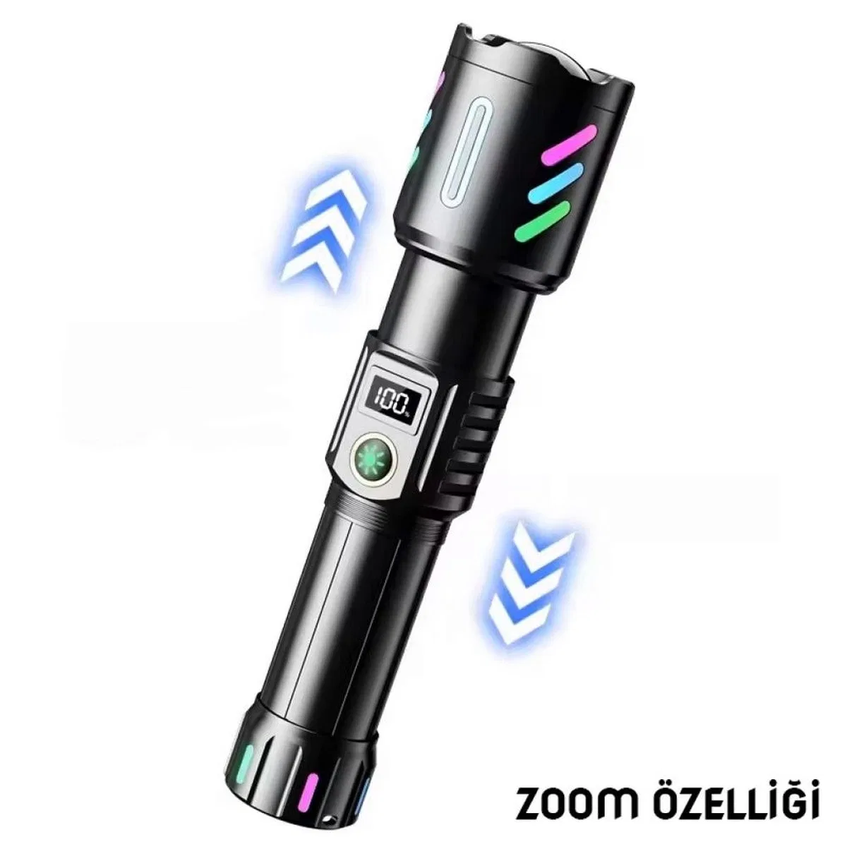 Wison Ws-9944 20w Zoomlu Fosforlu Metal Şarjlı El Feneri görsel 4