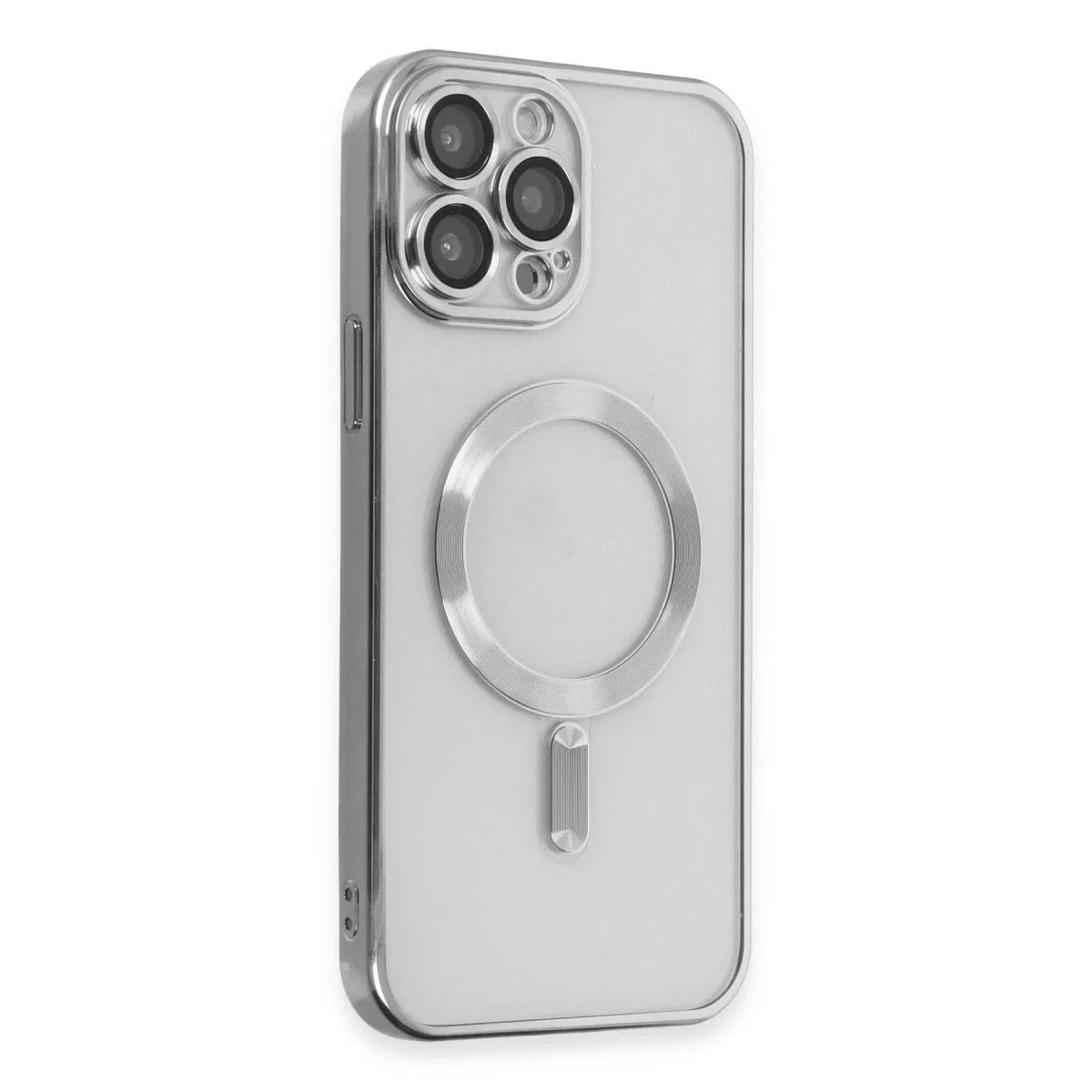 Apple İphone 15 Pro Kılıf Kross Magneticsafe Kapak - Gümüş görsel 2