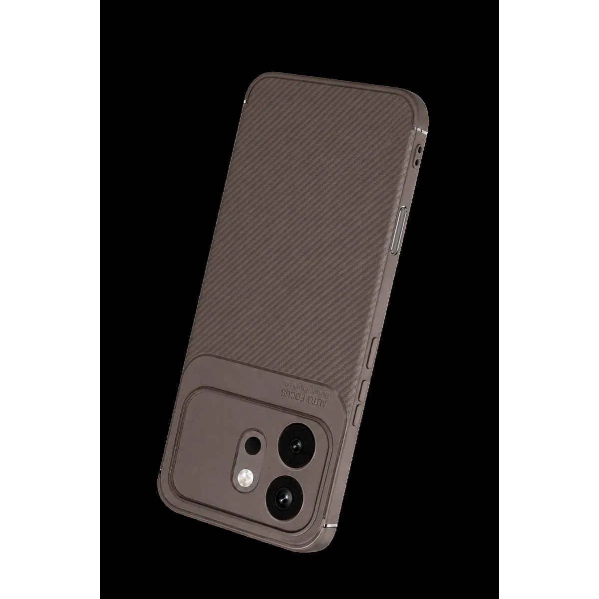 Huawei Honor 600 Auto Focus Karbon Kapak - Gri görsel 3