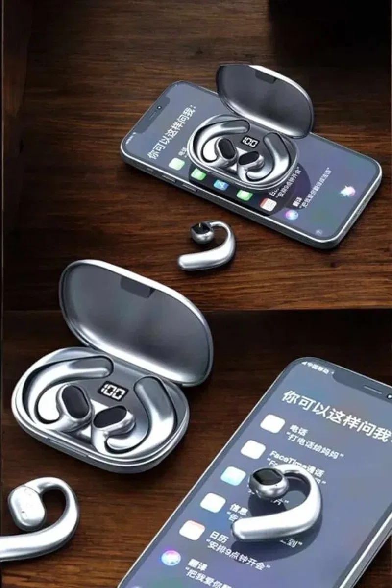 Bluetooth Kulaklık Oyuncu Kulaklığı Küpe Görünümlü Dijital Göstergeli görsel 5
