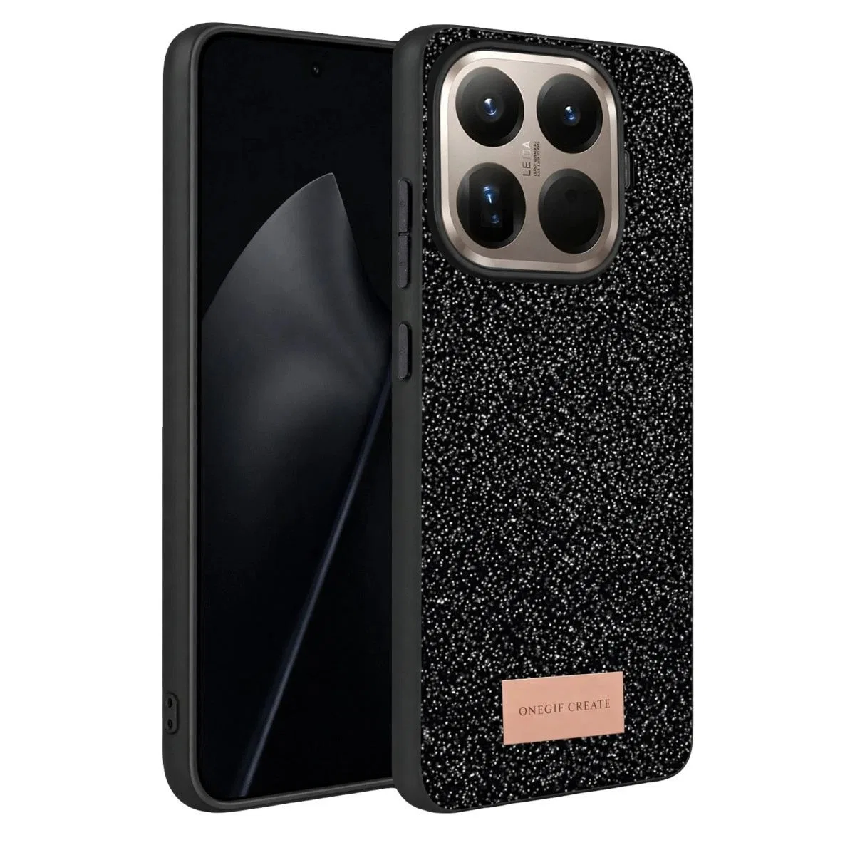 Onegif Xiaomi Mi 15t Pro Bright Simli Kapak - Siyah