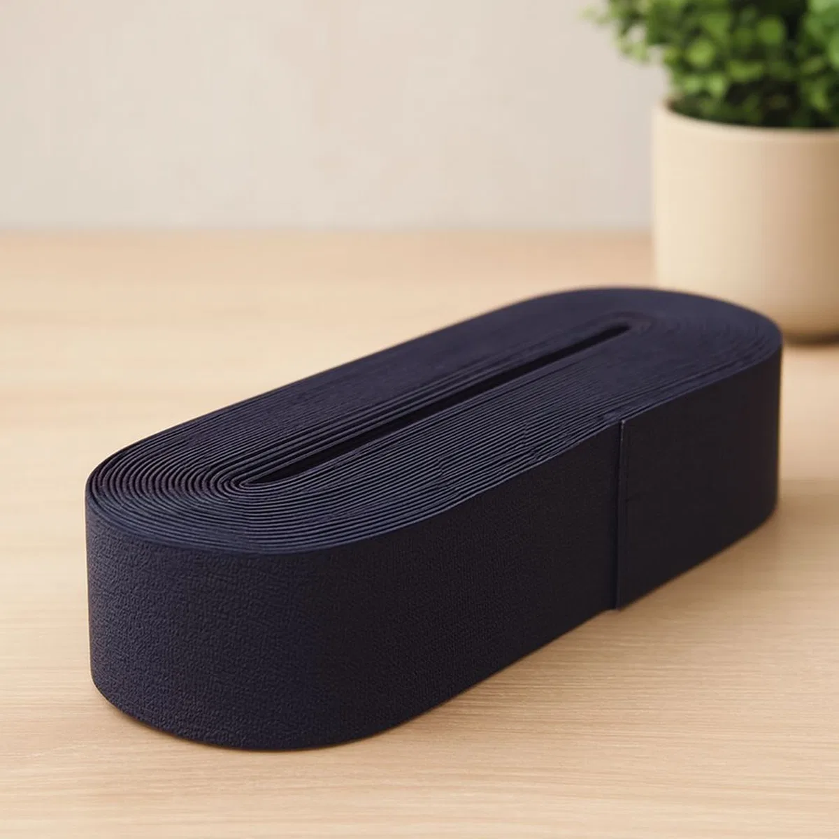 Paça Lastiği Yassı Geniş Siyah 4 cm 10 m