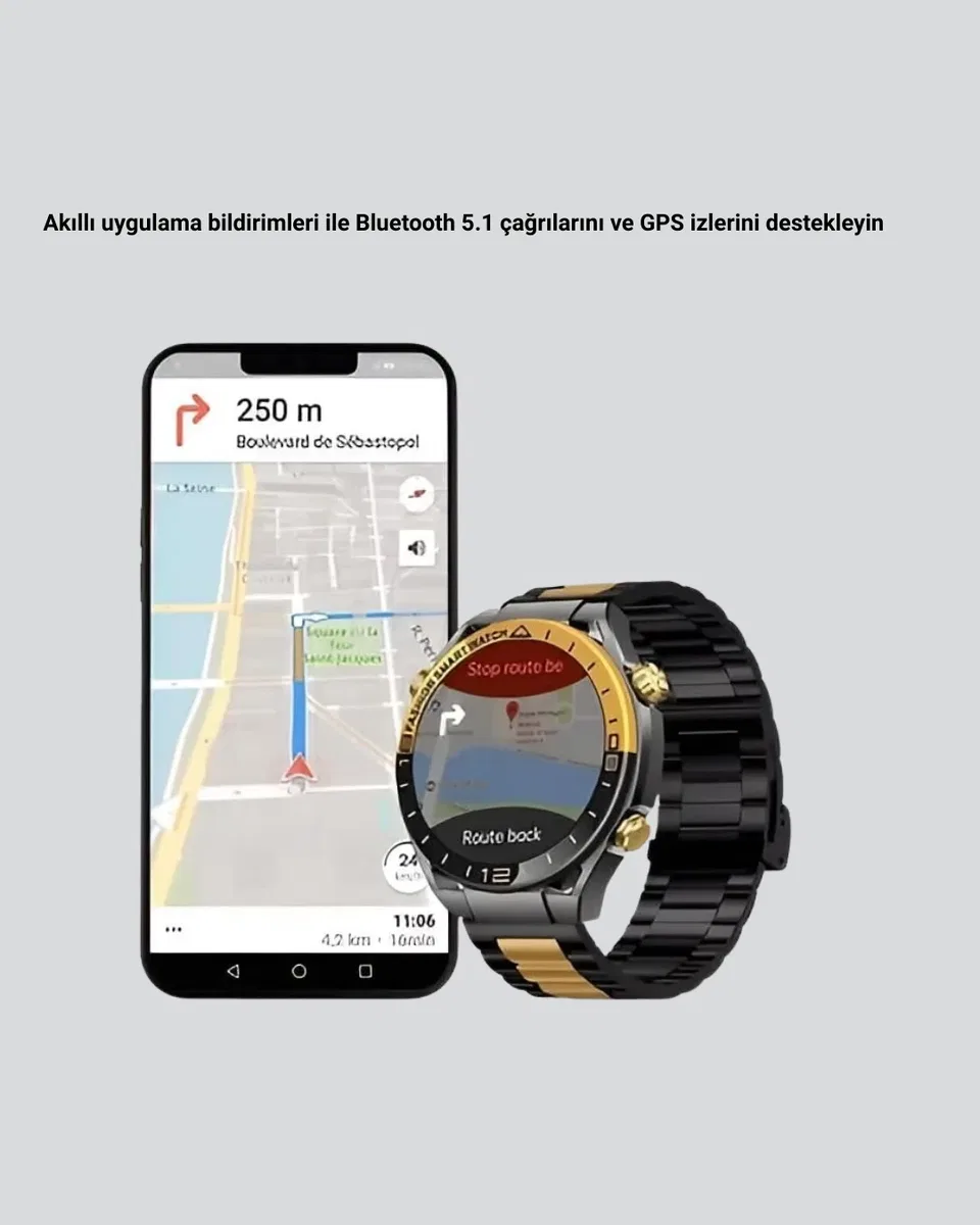 3 Bileklikli Amoled Akıllı Saat Bluetooth Çağrı ve Sağlık Takipli Yeni Nesil görsel 3