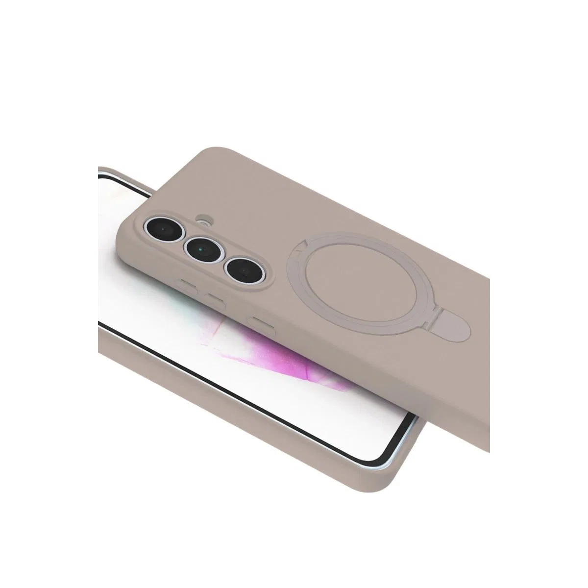 Samsung Galaxy S25 Fe Regal Magsafe Standlı Kapak - Çöl Titanyum görsel 4