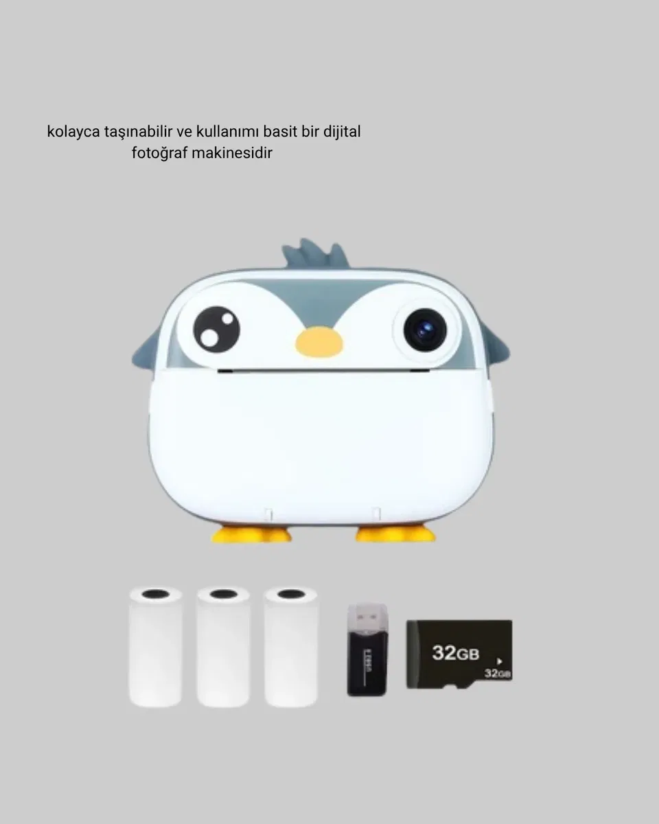 Mini Çocuk Kamera Anında Baskı Özellikli HD Video Termal Yazıcılı görsel 4