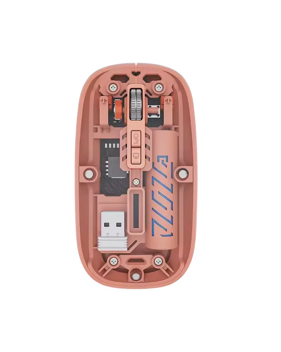 Sessiz Tıklamalı Şeffaf Mouse Bluetooth ve USB Uyumlu görsel 5