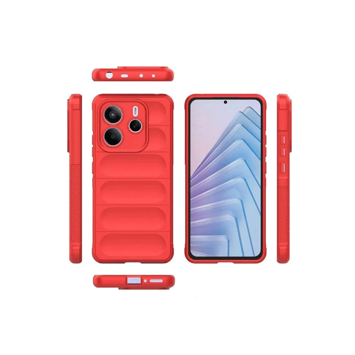 Xiaomi Redmi Note 14 4g Kılıf Optimum Silikon - Kırmızı görsel 2
